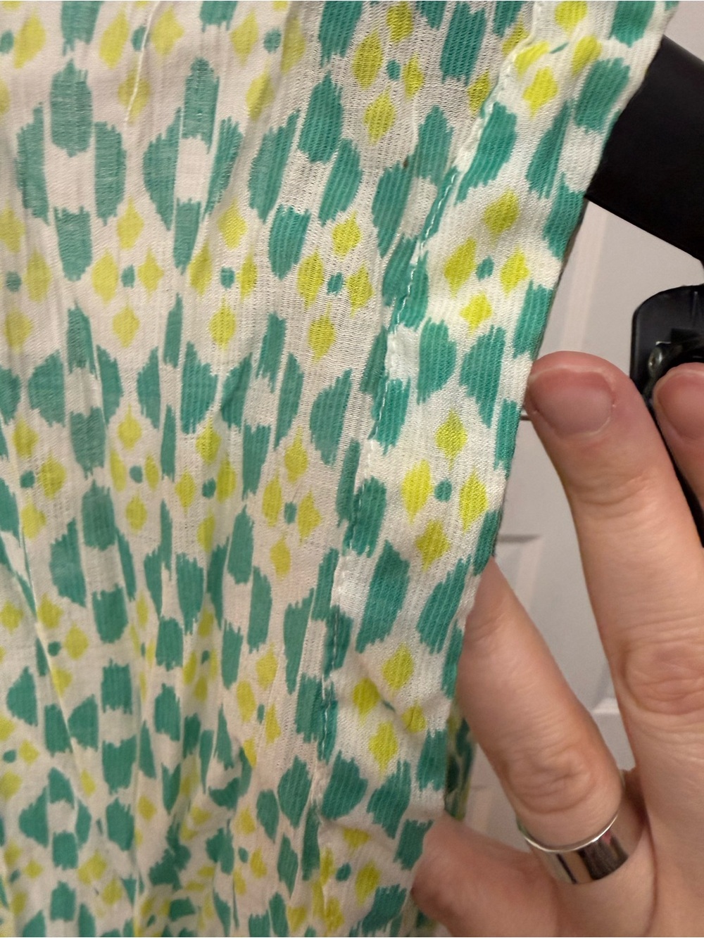 Merona Teal and Yellow Tie-Front Sleeveless Camisole - Picture 5 of 7